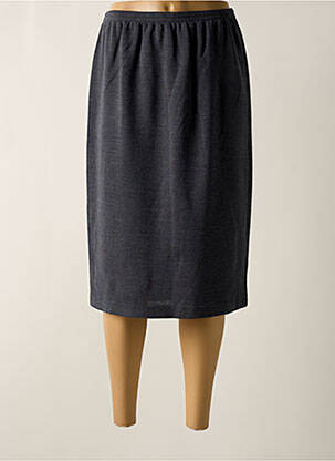 Jupe mi-longue coupe droite gris GRIFFON femme