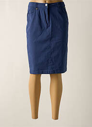 Jupe mi-longue coupe droite bleu AGATHE & LOUISE femme