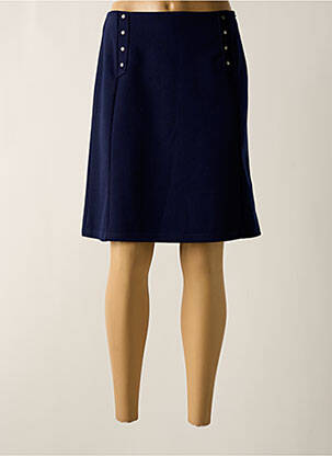 Jupe mi-longue stretch bleu MAE MAHE femme