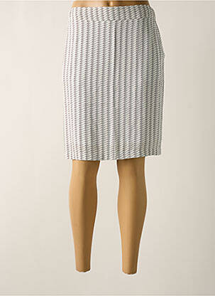 Jupe mi-longue taille normale blanc MAE MAHE femme