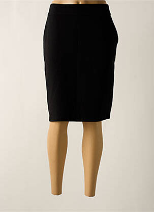 Jupe mi-longue taille à pinces noir GRIFFON femme