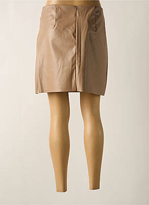 Jupe courte fermeture zippée au dos marron TIFFOSI femme