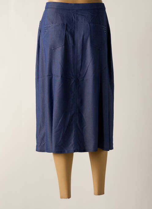 Jupe mi-longue bleu GUY DUBOUIS pour femme