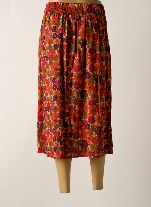 Jupe mi-longue orange AGATHE & LOUISE pour femme