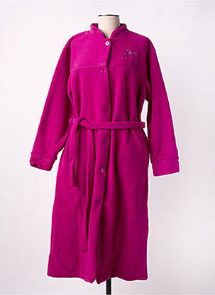 Robe de chambre fermeture boutonnée sur le devant rose JET femme