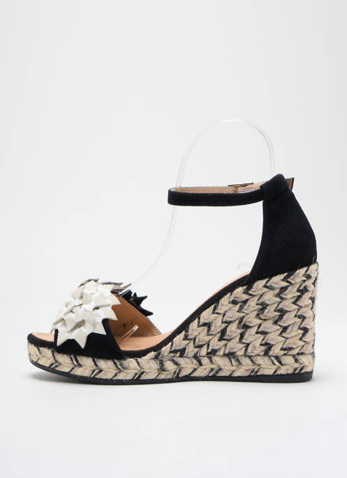 Espadrilles nubuck talon de 7 à 9cm noir GAIMO femme