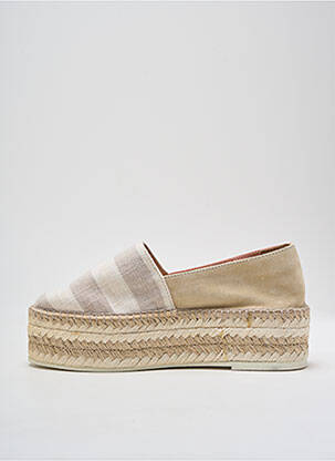 Espadrilles nubuck talon de 4 à 6cm beige GAIMO femme
