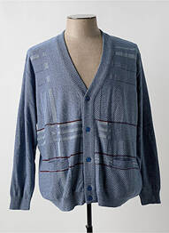 Gilet manches longues col v bleu EASYLINE homme