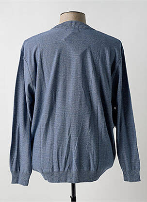 Gilet manches longues col v bleu EASYLINE homme