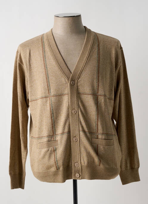 Gilet manches longues poignets poignets élastiqués beige EASYLINE homme