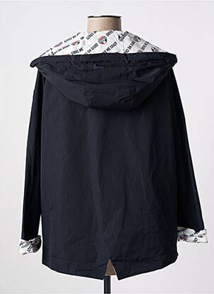 Coupe-vent poches a capuche bleu DELAHAYE femme