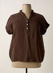 Blouse marron ANDROMEDE pour femme seconde vue