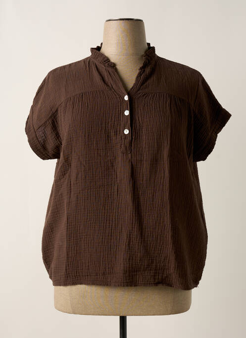 Blouse marron ANDROMEDE pour femme