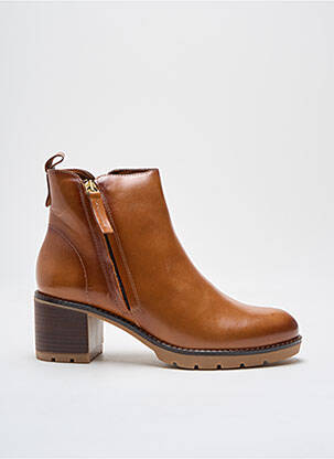Bottines/boots matière lisse talon de 4 à 6cm marron KARSTON femme