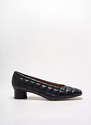 Ballerines tissage satiné talon de 4 à 6cm noir ANGEL ALARCON femme