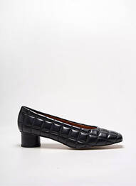 Ballerines tissage satiné talon de 4 à 6cm noir ANGEL ALARCON femme