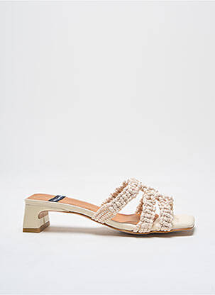 Mules/sabots type de semelle amortissante talon de 4 à 6cm beige ANGEL ALARCON femme