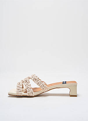Mules/sabots type de semelle amortissante talon de 4 à 6cm beige ANGEL ALARCON femme