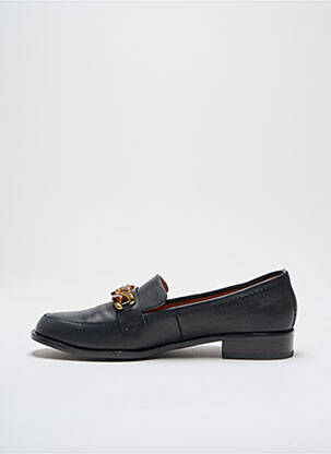 Mocassins tissage satiné talon plat jusqu'à 3cm noir EMILIE KARSTON femme