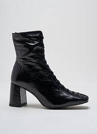 Bottines/boots tissage satiné talon de 4 à 6cm noir ANGEL ALARCON femme