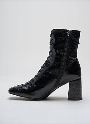 Bottines/boots tissage satiné talon de 4 à 6cm noir ANGEL ALARCON femme