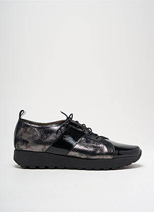 Baskets matière lisse talon plat jusqu'à 3cm noir XAVIER DANAUD femme