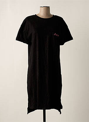 Robe mi-longue manches courtes manches courtes noir CHARLIOR femme