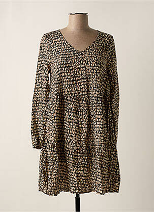 Robe courte coupe évasée manches longues noir MUS & BOMBON femme