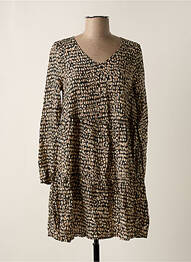 Robe courte coupe évasée manches longues noir MUS & BOMBON femme