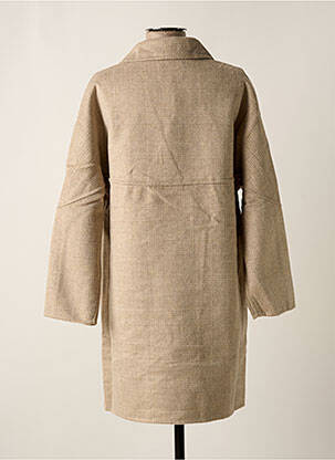 Manteau long coupe droite sans capuche beige ARTLOVE femme