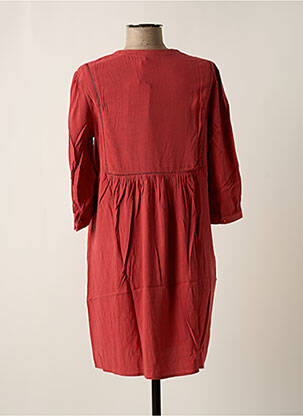 Robe courte coupe fluide manches 3/4 rouge ORFEO femme