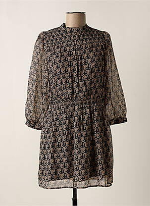 Robe courte manches 3/4 manches 3/4 noir ARTLOVE femme