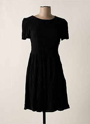 Robe courte coupe évasée manches courtes noir ARTLOVE femme