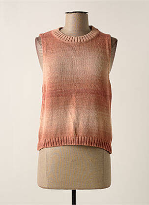 Pull stretch sans manche rose MUS & BOMBON femme