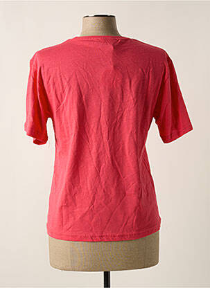 T-shirt sérigraphie manches courtes rose MAXMILA femme