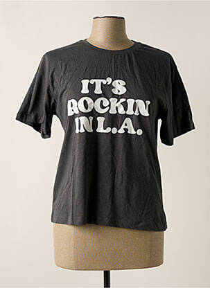 T-shirt sérigraphie manches courtes gris MAXMILA femme