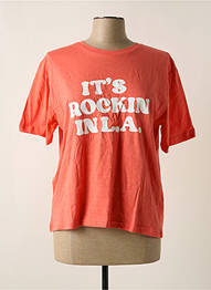 T-shirt sérigraphie manches courtes orange MAXMILA femme