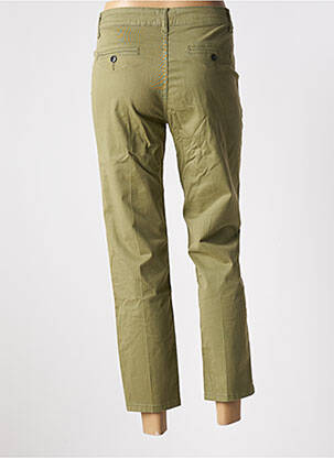 Pantalon 7/8 fermeture zippée sous rabat boutonné vert SUNNY STUDIO femme