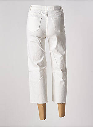 Pantacourt coupe droite blanc NINA CARTER femme