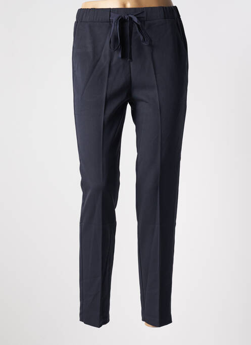 Pantalon slim taille élastique bleu GRACE & MILA femme