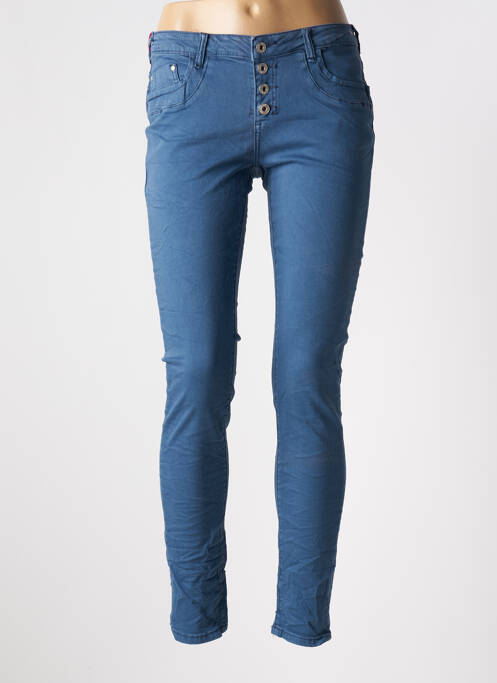 Pantalon slim bleu PLACE DU JOUR pour femme