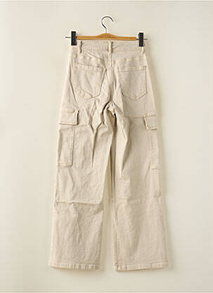 Pantalon cargo coupe droite beige MELLY & CO femme