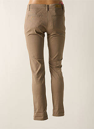 Pantalon slim skinny beige PLACE DU JOUR femme