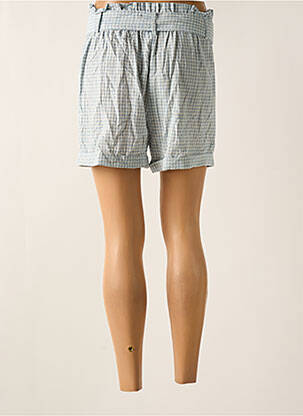 Short fermeture zippée sous rabat avec crochet bleu CHARLIOR femme