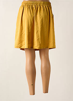 Jupe courte taille élastique jaune GRACE & MILA femme
