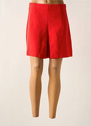 Short taille à pinces taille haute rouge ARTLOVE femme