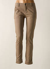 Pantalon slim beige PLACE DU JOUR pour femme seconde vue