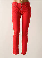 Pantalon slim rouge PLACE DU JOUR pour femme seconde vue