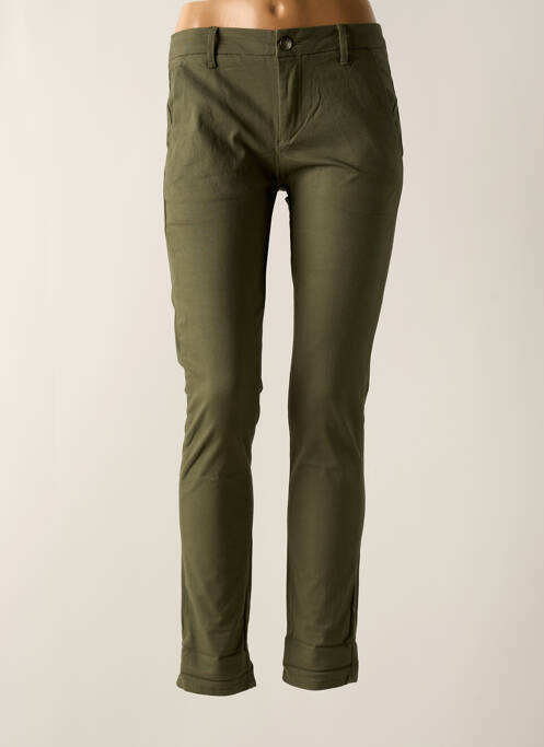 Pantalon slim vert PLACE DU JOUR pour femme