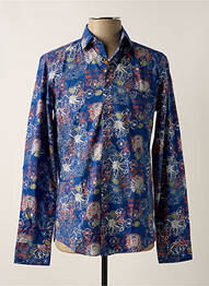 Chemise manches longues poches bleu REDMOND homme